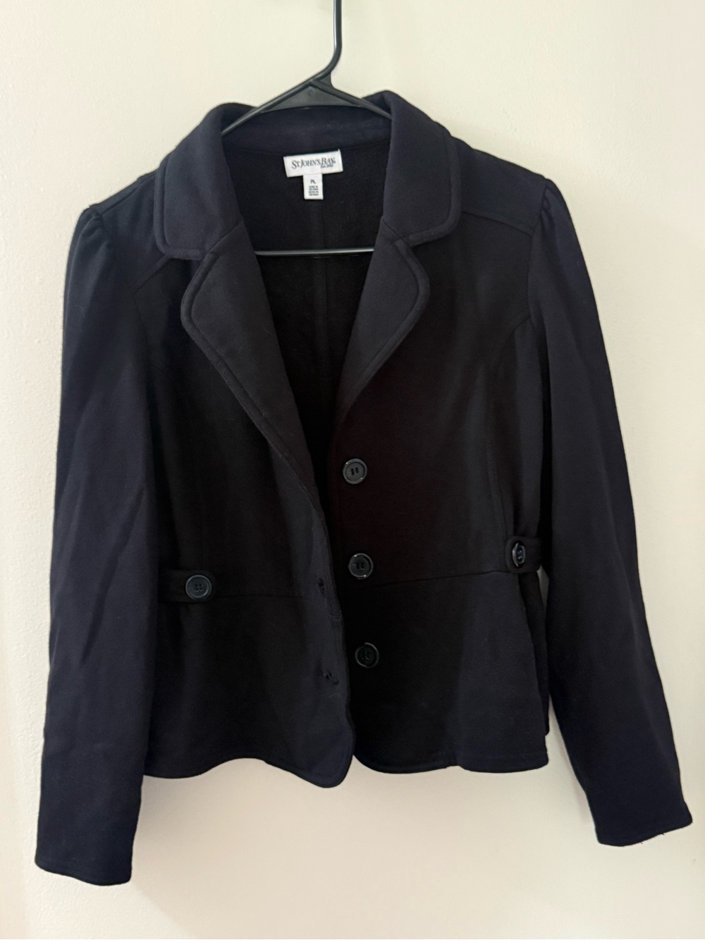 St. John's Bay Black Women's Button-Front Blazer